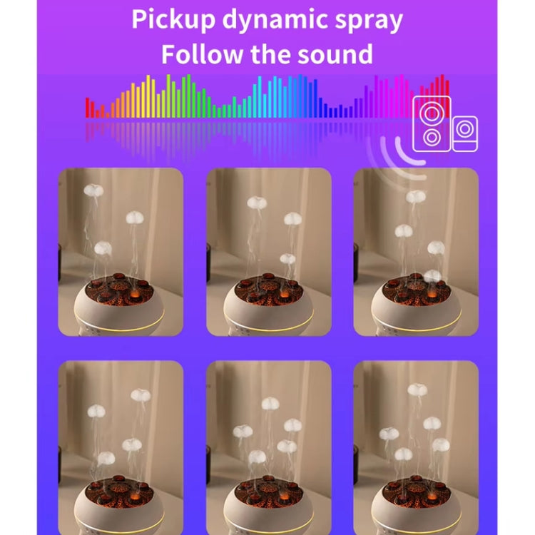 Dynamic Multi-Spray Aromatherapy Diffuser With Colorful Lights Remote Control Humidifier US Plug(V80 Spit Circle Upgrade Model) by bashfashion