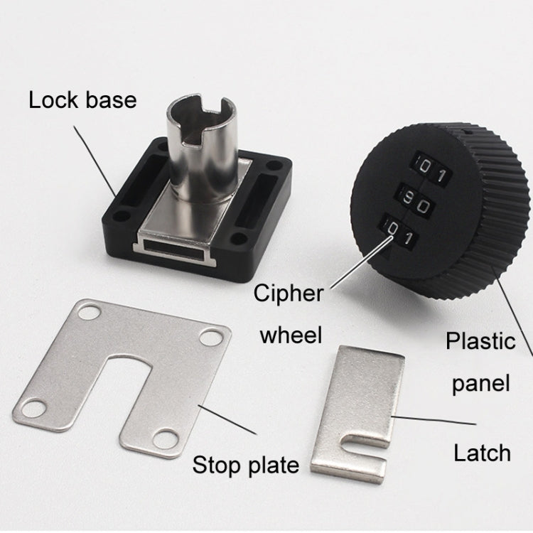 Home Cabinet Desk Drawer Combination Lock Lockers File Security Latches, Style: Black Beveled by bashfashion