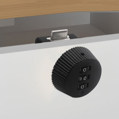 Home Cabinet Desk Drawer Combination Lock Lockers File Security Latches, Style: Gray Beveled by bashfashion