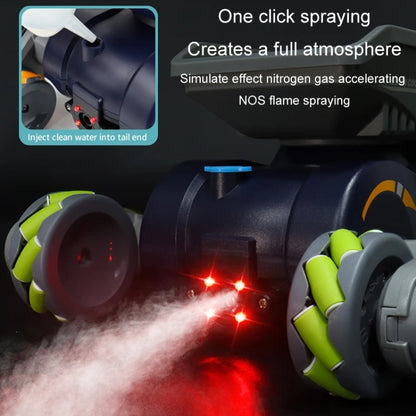 Eight Wheel Stunt Robot Dog Smart Gesture Sensor RC Kids Toy Car With Lights Music Spray Car, Style: Green Single RC by bashfashion