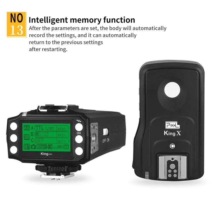 For Nikon Pixel King Pro Camera Wireless Radio Flash TTL Transmitter and Receiver by Pixel