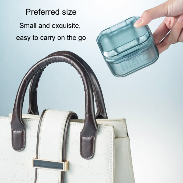 3-layer Denture Case Invisible Orthodontic Retainer Storage Box Drainage Layered Braces Cleaning Box(Black) by bashfashion