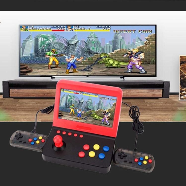 AMPOWN RETRO 7 inch Large Screen Handheld Console Rocker Game Player Open Source Retro Arcade, With Dual Grip(Black Red) by AMPOWN