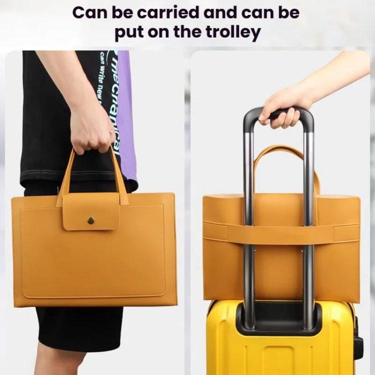 Laptop Computer Handbag For Ipad Macbook Lenovo Huawei Computer Inner Bag Briefcase, Spec: 13/14 inch(Yellow) by bashfashion