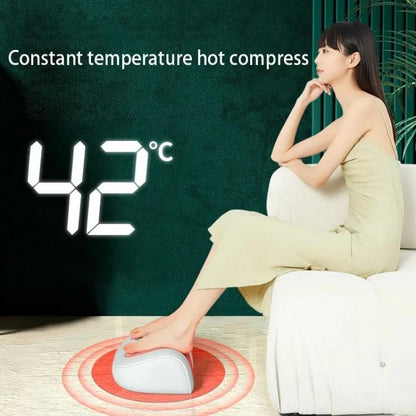 Z5 Dual-frequency Red Light Constant Temperature Hot Compress Foot Massager, Spec: US Plug(Light Green) by bashfashion