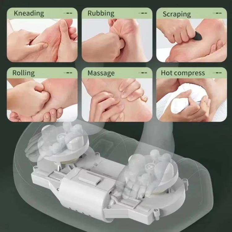 Z5 Dual-frequency Red Light Constant Temperature Hot Compress Foot Massager, Spec: US Plug(Light Green) by bashfashion