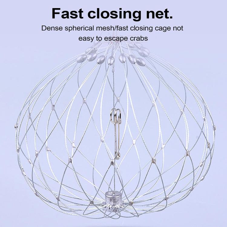 Diameter 52cm/20 Strands Automatically Retractable Crab Cage Wire Crab Opening And Closing Cage by bashfashion