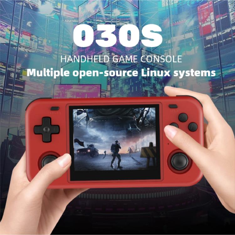 O30S 3.5-inch IPS Screen Open Source Handheld Game Console Linux System, Memory: 64G(Red) by bashfashion