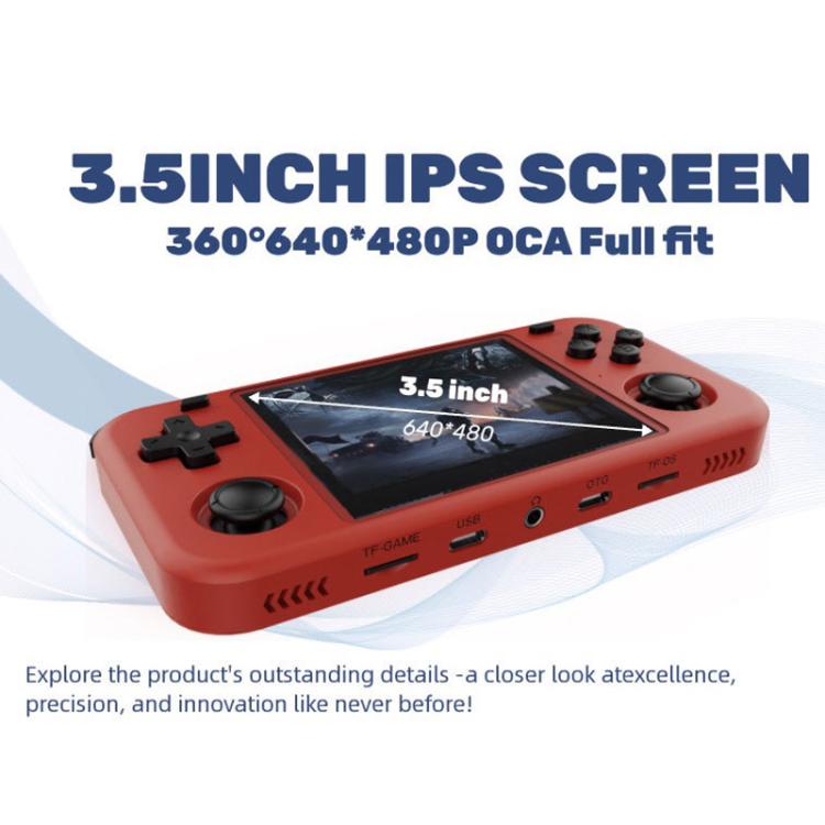 O30S 3.5-inch IPS Screen Open Source Handheld Game Console Linux System, Memory: 128G(Red) by bashfashion