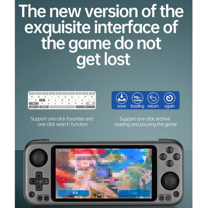 CB408 4.7-inch Touch Screen Handheld Game Console Supports WiFi Android 11 +Linux System 128G(Gray) by bashfashion