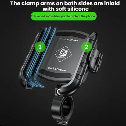 Kewig Motorcycle Bicycle Non-Blocking Mobile Phone Camera Navigation Bracket(M8SP-C2) by Kewig