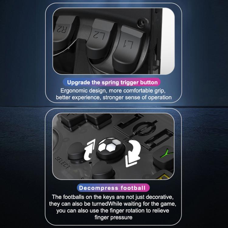 Portable Open Source GBA/FC Arcade Handheld Game Console, Size: 128G(Transparent Black) by bashfashion