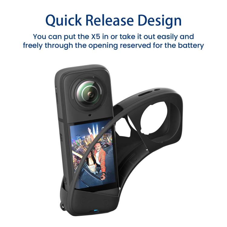 aMagisn Body Case For Insta360 X5 Action Camera Protective Accessories Gray by aMagisn