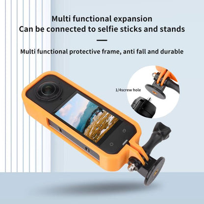 For Insta360 X5 360 Camera CQT Expandable Protective Cage Shockproof Case Horizontal Black by CQT