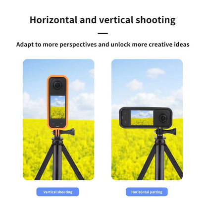 For Insta360 X5 360 Camera CQT Expandable Protective Cage Shockproof Case Vertical Orange by CQT