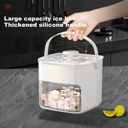 Kacheeg 2-In-1 Double Layer Ice Cube Tray With Storage Container Easy Push Release Mold(White) by Kacheeg